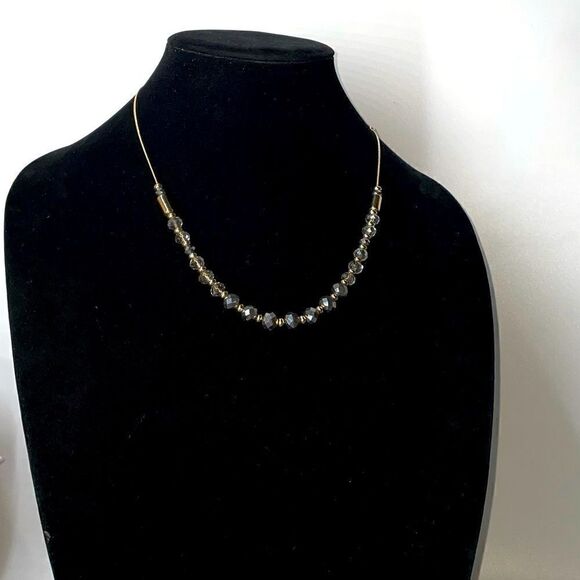 The Limited 3 in 1 Beveled Glass Bead Double Strand Necklace - Picture 5 of 6